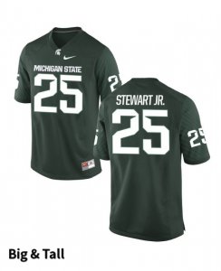 Men's Darrell Stewart Jr Michigan State Spartans #25 Nike NCAA Green Big & Tall Authentic College Stitched Football Jersey QU50Q73IV